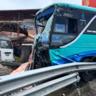 Mortal accidente de tránsito en Ambato: así quedó un vehículo implicado.