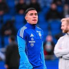 Kendry Páez en uno de los partidos con la camiseta de Estrasburgo.