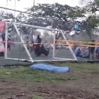 Las personas que circularon por este sector de Parque Samanes quedaron impactados al ver el cuerpo de Garcés Lucas.
