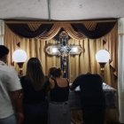 Imagen de la capilla ardiente con los restos de Josué Ponce. Los familiares piden justicia.