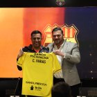 César Farías y Antonio Álvarez presidente del Barcelona SC.