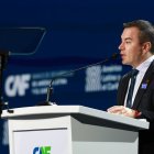 Daniel Noboa durante su intervención en el Foro Económico Internacional América Latina y el Caribe.