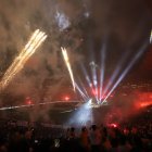La fiesta en el estadio Monumental de Barcelona fue multitudinaria este 31 de enero