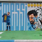 Pintó nueve veces a Messi en Ecuador: la historia del artista que sueña con conocerlo.