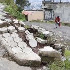 Existen zonas donde los terrenos empiezan a ceder, como se puede observar en esta imagen.