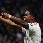 Endrick durante un partido del Olympique de Lyon.