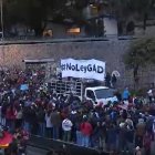 Cientos de empleados de Municipales protestaron  contra la propuesta de ley del Gobierno de Daniel Noboa.