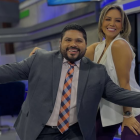 Allison Carrillo con su compañero Adrián Contreras