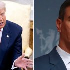 Donald Trump, Presidente de EE. UU. y Pedro Sánchez, Presidente del Gobierno español.