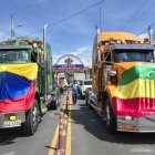 La caravana partió desde el cantón Bolívar y atravesó localidades como San Gabriel y Huaca hasta llegar a la Gobernación en Tulcán