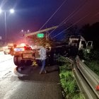 Así quedó el lugar tras el percance.