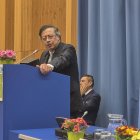 El presidente de Colombia, Gustavo Petro, durante su intervención en Viena, en la Comisión de Estupefacientes de la ONU de este lunes.