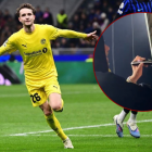 Un fan del Bodø/Glimt se rapa la cabeza en la tribuna mientras su equipo goleaba en Champions League