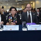 La Canciller Gabriela Sommerfeld y el ministro John Reimberg en el programa Eurofront
