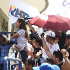 Fiorella Icaza, esposa del alcalde de Guayaquil con gritos alentaba a su esposo para que todo salga bien