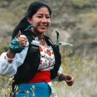 La joven atleta Yanna Guillín destacó en el trail running de Bolivia.