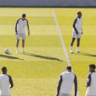 La Selección de Ecuador se entrena en el Estadio Municipal de Butarque en Leganés (Madrid).