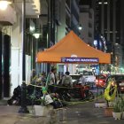 La Policía acordonó la zona tras el incidente registrado en el centro.