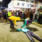 En Píllaro hicieron un plantón tras la captura de los sujetos que intentaron robar en una fábrica.