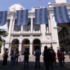Exteriores del Municipio de Guayaquil, este 2 de abril.
