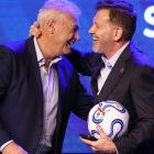 Nery Pumpido (izq.), leyenda del fútbol sudamericano. Habló de Ecuador de cara al Mundial 2026.