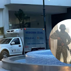 Personal de Criminalística realiza el levantamiento del cuerpo en el sector de Puerto Santa Ana, en Guayaquil.