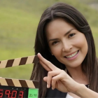 Carmen Villalobos en las grabaciones de la serie 'Sin senos sí hay paraíso'.