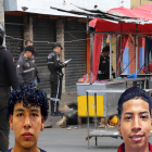 Los cuerpos de tres de las cinco víctimas quedaron en el lugar, junto a los puestos de carne. La Policía acordonó el área.