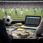 Recreación mediante IA de un juego de fútbol con pronósticos incluidos desde fuera.