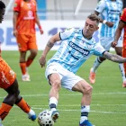 Damián Díaz, jugador de Guayaquil City, en el duelo contra Libertad.