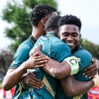 Jugadores de El Nacional celebran uno de los 5 goles a Dunamis en la Copa Ecuador.