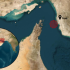 Área donde se registraron incidentes recientes con embarcaciones comerciales.