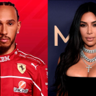 Kim Kardashian y Lewis Hamilton comparten momento íntimo en la playa.