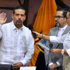 Carlos Encalada Villacís tras su designación como viceprefecto del Guayas en sesión del Consejo Provincial.