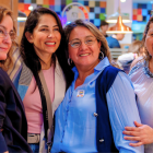 Luisa González (segunda desde la izq.), junto a coidearias en Europa, en una imagen compartida en abril de 2026.