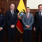Daniel Noboa recibió a Gianni Infantino y Alejandro Domínguez, además de Francisco Egas.