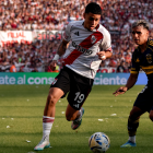 Kendry Páez, jugador de River Plate, en el partido contra Boca Juniors.