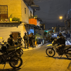 a Policía llegó al sitio junto al personal de la Infantería de Marina para realizar un operativo.