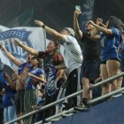 La hinchada del Bombillo celebró por adelantado con la victoria 1-0 del sábado 25 de abril ante Liga de Quito.