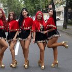 La agrupación estuvo en la capital promocionando su nuevo sencillo.