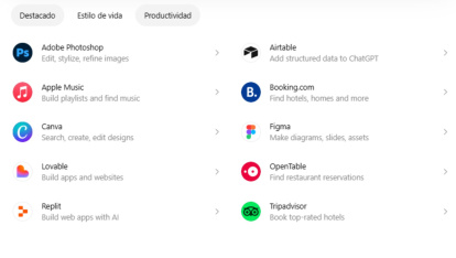 La integración de Apple Music en ChatGPT se habilita desde la configuración de aplicaciones, conectando la cuenta de forma segura.