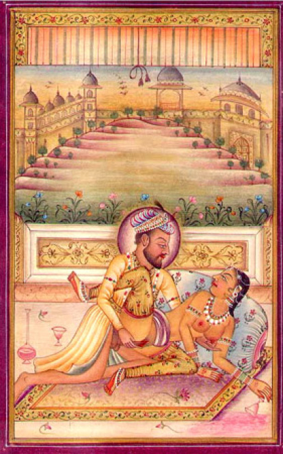 Portada antigüa del Kamasutra.