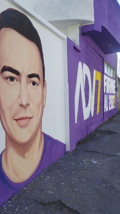 La imagen del presidente Daniel Noboa se pintó sin permisos.