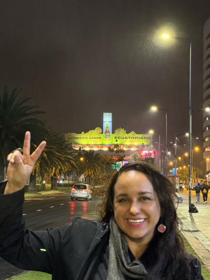 Gabriela Rivadeneira compartió imágenes de su llegada en redes sociales.