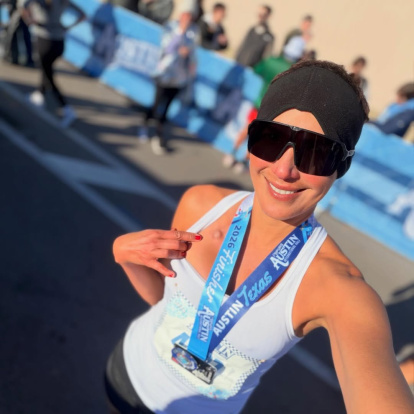 María Teresa Guerrero corre una media maratón tras superar el cáncer.