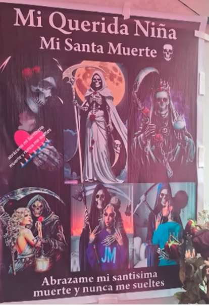 Esta gigantografía estaba en el sitio donde ocurrió el asesinato de la milagreña.