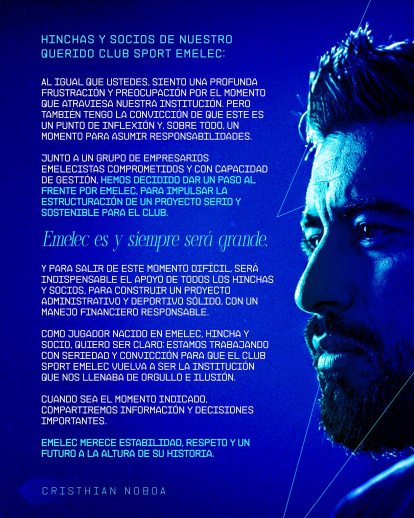 Las palabras de Noboa a los socios azules.