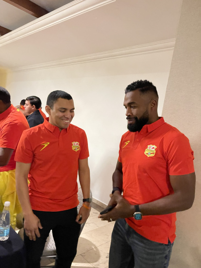 Jefferson Montero y Gabriel Achilier en el equipo Leyendas del Morelia.