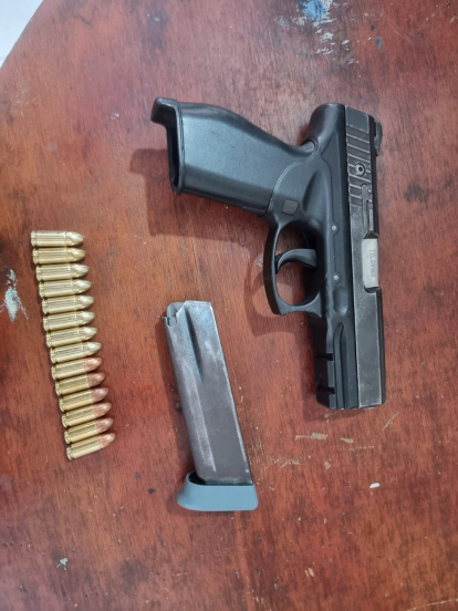 Esta pistola habría utilizado el sospechoso para eliminar a su víctima.