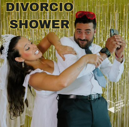 Cartel de la obra Divorcio Shower que en marzo estrenará en Panamá.